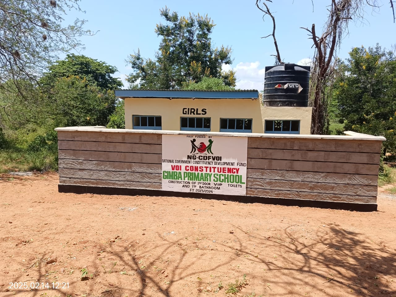 Construction of toilet in Gimba primary school