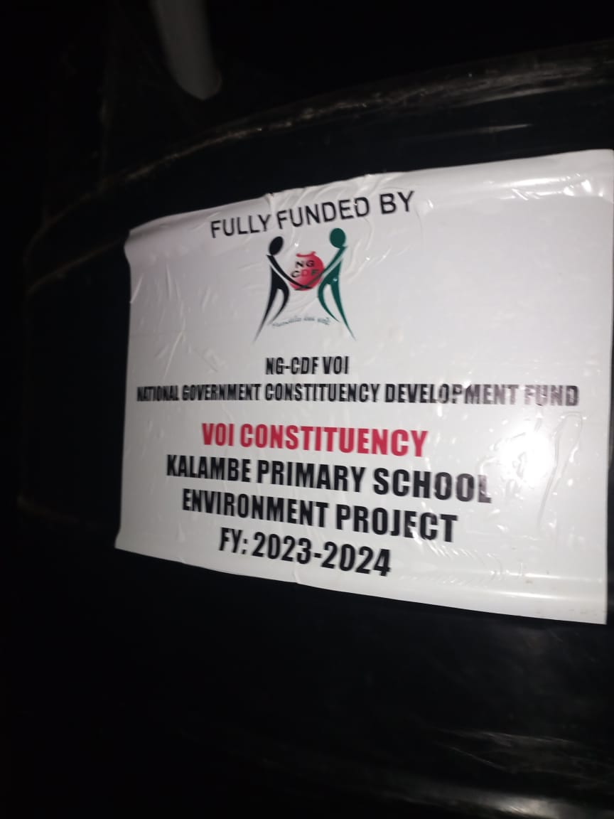 Provision of water tank- Kalambe primary school 