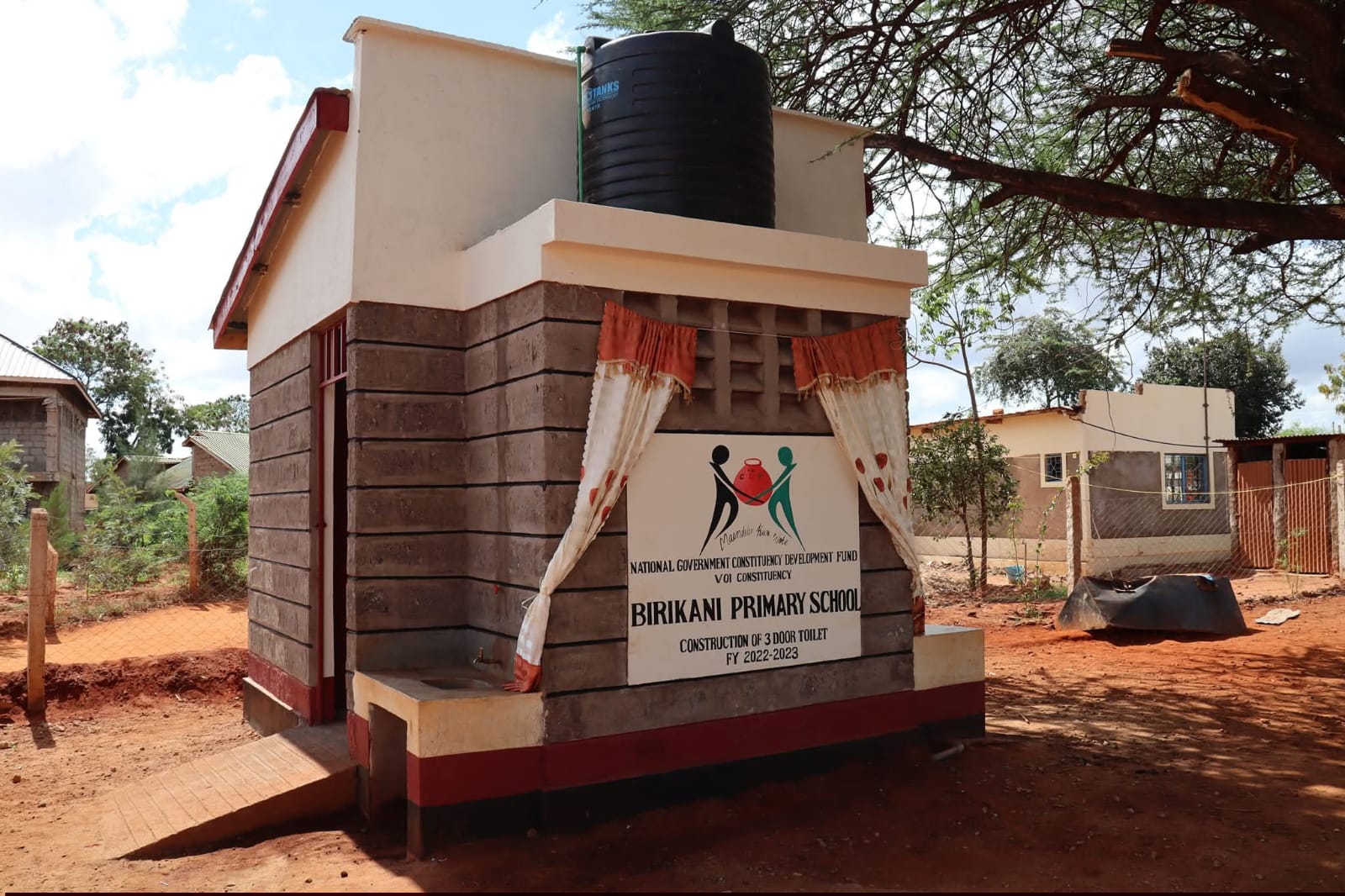Construction of toilet in Birikani primary school